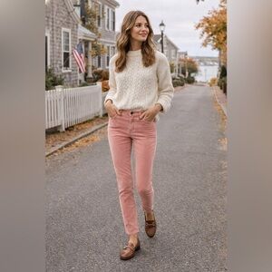 Blush Pink Corduroy Matchstick Pants | Low Rise Skinny · J.Crew